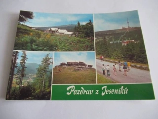 Jeseníky - chata Ovčárna, chata Barborka, pohled na osadu Ludvíkov, Petrovy kameny
