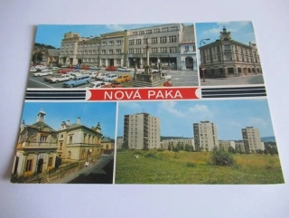 Nová Paka - Gottwaldovo náměstí, Dělnický dům, Suchardova dílna a Suchardův dům, část Nové Paky se sídlištěm