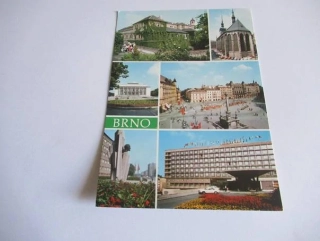 Brno - Špilberk, Jakubský kostel, Janáčkovo divadlo, náměstí Svobody, pomník V. I. Lenina, hotel International