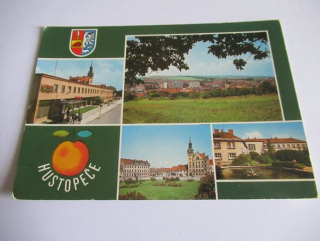 Hustopeče - hotel LSD Jednota, Celkový pohled, Dukelské náměstí, nemocnice