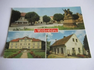 Miletín - náměstí K. J. Erbena, Barokní zámek, rodný domek K. J. Erbena
